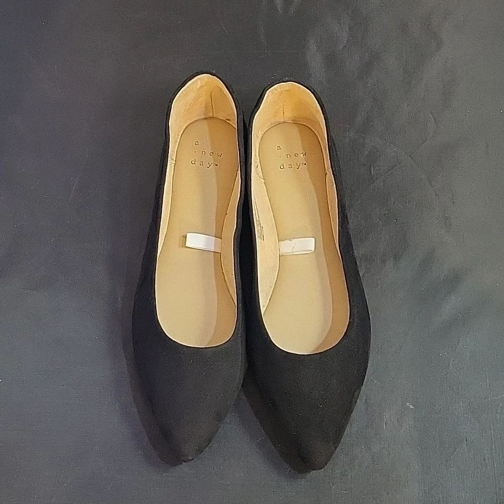 BRAND NEW A.NEW DAY FAUX SUEDE POINTED TOE WOMEN"S FLAT SHOE - Picture 3 of 15